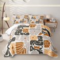 thumbnail image 1 of Homewish Gray Brown Boho Twin Quilt Set,Vintage Daisy Floral Twin Coverlet Set,2 Pieces, 1 of 7