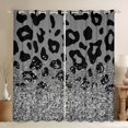 thumbnail image 1 of Homewish Gray Cheetah Print Blackout Curtains Set of 2 (52x84 Each), Aesthetic Sequins Print Curtain, 1 of 5