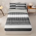 thumbnail image 1 of Homewish Gray Horizontal Stripes Zipper Twin Comforter Sets with Fitted Sheet and 2 Pillowcases,Aesthetic Artwork Zipper Bedding Set,Light Gray Reversible,4pcs, 1 of 8