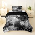 thumbnail image 1 of Homewish Gray Ombre Cheetah Print Twin Comforter Sets,Geometric Abstract Bedding Set,Black Reversible,2-Piece,1 Comforter and 1 Pillowcase, 1 of 7