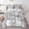 thumbnail image 1 of Homewish Gray Tie Dye 7-Piece Twin Bedding,Retro Geometric Artwork Bedding Comforter Set,Reversible, 1 of 8