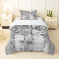 thumbnail image 1 of Homewish Gray Tie Dye Twin Comforter Sets,Retro Geometric Artwork Bedding Set,Reversible,2 Pieces,1 Comforter and 1 Pillowcase, 1 of 7