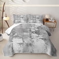 thumbnail image 1 of Homewish Gray Tie Dye Twin Quilt Set,Retro Geometric Artwork Twin Coverlet Set,2pcs, 1 of 7