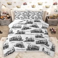 thumbnail image 1 of Homewish Gray White Bedding Comforter Set,Vintage Western Train Twin Comforter Sets,Retro Vehicles Car Bedding Set For Boys Teens,Super Cozy Room Decor,2pcs, 1 of 8