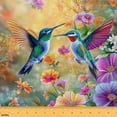 thumbnail image 1 of Homewish Green Bird Hummingbird Fabric by the Yard 2 Yard,Rustic Farmhouse Cabin Room Decor Fabric by the Yard,Watercolor Flower Fabric for Sewing For Girls Boys,Microfiber Bedroom Decor, 1 of 6