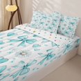 thumbnail image 1 of Homewish Green Bow Love Heart Zipper Full Size Comforter Sets with Fitted Sheet and 2 Pillowcases for Girls Kids, Daisy Flower Zipper Bedding Set, Polka Dots Reversible, 4 Pieces, 1 of 6