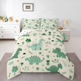 thumbnail image 1 of Homewish Green Dinosaur Animal Bedding Comforter Set, Kawaii Cartoon Style Twin Comforter Sets, Teens Kids Boys Girls Reversible Bedding Set, Super Cozy Room Decor, 2 Pieces, 1 of 8