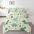 thumbnail image 1 of Homewish Green Dinosaur Animal Queen Comforter Set, Kawaii Cartoon Style Bedding Sets, Teens Kids Boys Girls Reversible Bedding Comforter Set, Super Cozy Room Decor, 3 Pieces, 1 of 8