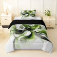 thumbnail image 1 of Homewish Green Gradient Geometric Twin Comforter Sets,Abstract Artwork Bedding Set,Black Reversible,2 Pieces,1 Comforter and 1 Pillowcase, 1 of 7
