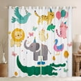 thumbnail image 1 of Homewish Green Kawaii Crocodile Black Out Curtains for Kids, Lion Duck Elephant Curtains Pack of 2 (42x63 Each), Kawaii Animal Bedroom Curtains, Blackout Curtains Home Decor, 1 of 6