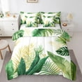 thumbnail image 1 of Homewish Green Leaves 7 Pieces Bedding Comforter Set for Teens Boys Girls,Botanical Plants Full Bedding Set Lightweight,Tropical Leaves Fitted Sheet Flat Sheet,Super Cozy Room Decor,Reversible, 1 of 8