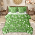 thumbnail image 1 of Homewish Green Paisley 7-Piece Bedding Comforter Set,Retro Bohemain Print King Bedding Sets,Rustic Flower Boho Bed Sheets For Adult,Ultra Soft Home Decor Reversible, 1 of 8