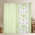 thumbnail image 1 of Homewish Green Princess Bow-tie Blackout Curtains Set of 2 (52x84 Each) for Kid, Romantic Rose Flwoer Window Curtains, Chic Checkered Buffalo Curtains and Drapes, Curtains and Drapes Decor, 1 of 6