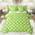 thumbnail image 1 of Homewish Green White Geometric Circle Boy Girl Twin Bedding Sets 7-Piece,Polka Dots Bedding Comforter Set Microfiber,Vintage Aesthetic Breathable Sheet Sets,Luxury Bedroom Decor,Reversible, 1 of 8