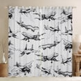 thumbnail image 1 of Homewish Grey Airplane Boy Curtains Pack of 2 (42x84 Each),Transportation Theme Curtains Blackout,Aircraft Airplane Bedroom Curtains,Super Cozy Room Decor, 1 of 6