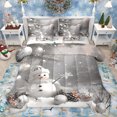 thumbnail image 1 of Homewish Grey White Snowman Twin Bedding Sets 7-Piece, Dreamy Christmas Snowflake Bedding Comforter Set, Teens Kids Boys Girls Reversible Sheet Sets, Super Cozy Room Decor, 1 of 7