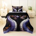 thumbnail image 1 of Homewish Grunge Dragon Twin Comforter Sets,Rustic Wildlife Bedding Set,Purple,Black Reversible,2 Pieces,1 Comforter and 1 Pillowcase, 1 of 7