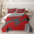 thumbnail image 1 of Homewish Grunge Red Camo Bed Spread Queen,Retro Aesthetic Queen Coverlet Set,3 Pieces, 1 of 7