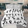 thumbnail image 1 of Homewish Gymnastics Dancer Bedding Comforter Set,Sport Theme Twin Comforter Sets,White Black Bedding Set For Girls Kids,Luxury Bedroom Decor Reversible,2-Piece, 1 of 8