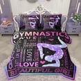 thumbnail image 1 of Homewish Gymnastics Sport 7-Piece Twin Bedding Sets,Gymnastics Dancing Lovers Bedding Comforter Set,Pink Purple Black Sheet Sets For Girls Kids,Ultra Soft Home Decor Reversible, 1 of 8