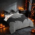 thumbnail image 1 of Homewish Halloween Bat Twin Bedding, Gothic Animal Bedding Comforter Set, Gray Black, Pumpkin Bat Reversible 7 Pieces, 1 of 7