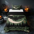 thumbnail image 1 of Homewish Halloween Bat Twin Duvet Cover, Vintage Castle Twin Bedding, Olive Green, Black Reversible 2-Piece, 1 Duvet Cover and 1 Pillowcase, 1 of 6