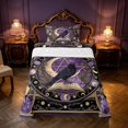 thumbnail image 1 of Homewish Halloween Crow Twin Sheets, Witch Magic Book Bedding, 3pcs, 1 Flat Sheet, 1 Fitted Sheet and 1 Pillowcase, 1 of 6