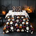thumbnail image 1 of Homewish Halloween Cute Ghost Pumpkin Twin Comforter Sets, Bat Skull Candy Bedding Set, Black Orange White, Pumpkin Bat Reversible, 2-Piece 1 Comforter and 1 Pillowcase, 1 of 5