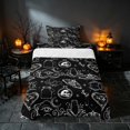 thumbnail image 1 of Homewish Halloween Mystic Moth Twin Sheets, Hippie Crystal Eye Bedding, Black Gray White, 3pcs (1 Flat Sheet, 1 Fitted Sheet and 1 Pillowcase), 1 of 6