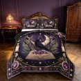 thumbnail image 1 of Homewish Halloween Theme Full Size Comforter Sets, Crow Magic Book Bedding Comforter Set, Black Reversible 3 Pieces, 1 Comforter and 2 Pillowcases, 1 of 6