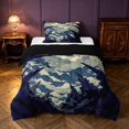 thumbnail image 1 of Homewish Halloween Theme Twin Comforter Sets, Jungle Thorns Bedding Set, Black Reversible 2 Pieces, 1 Comforter and 1 Pillowcase, 1 of 6