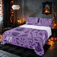 thumbnail image 1 of Homewish Halloween Witch Hat Queen Sheets, Magic Book Queen Sheet Sets, Purple Black, 4 Pieces (1 Flat Sheet, 1 Fitted Sheet and 2 Pillowcases), 1 of 4