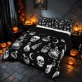thumbnail image 1 of Homewish Halloween Witch Skull Queen Comforter Set, Celestial Crystal Comforter Sets Queen, Black White, Black Reversible, 3-Piece 1 Comforter and 2 Pillowcases, 1 of 6