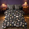thumbnail image 1 of Homewish Halloween Witch Twin Bedding for Kids Girls, Magic Book Bedding Comforter Set, Black, Black Reversible 7-Piece, 1 of 7