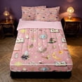 thumbnail image 1 of Homewish Halloween Witch Zipper Twin Comforter Sets with Fitted Sheet and 2 Pillowcases for Kids Girls, Magic Book Zipper Bedding Set, Pink, Pink Reversible, 1 of 7