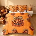 thumbnail image 1 of Homewish Halloween Wizard Cat Full Size Bedding Sets, Spooky Animal Ghost Full Size Bed in a Bag, White Purple, Black Reversible 7pcs, 1 of 7