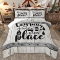 thumbnail image 1 of Homewish Happy Camping 3 Pieces Queen Comforter Set for Teens Boys Girls,Lodge Cabin Ultra Soft Bedding Sets,Adventure Theme Bedding Comforter Set Breathable,Microfiber Bedroom Decor, 1 of 8