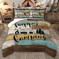 thumbnail image 1 of Homewish Happy Camping Bedding Comforter Set 2pcs for Kids Children Teens,Adventure Car Twin Comforter Sets Microfiber,Lodge Cabin Breathable Bedding Set,Super Cozy Room Decor, 1 of 8