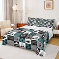 thumbnail image 1 of Homewish Happy Camping Full Size Sheets,Camper Theme Bed Sheets,Patchwork Geometric Plaid Sheet Sets For Children,Microfiber Bedroom Decor,4 Pieces, 1 of 7