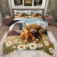 thumbnail image 1 of Homewish Highland Bull Full Size Comforter Sets 3-Piece for Female Men,Vintage Cabin Cottage Windmill Bedding Comforter Set,Chic Floral Daisy Lightweight Bedding Sets,Luxury Bedroom Decor, 1 of 8
