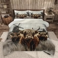 thumbnail image 1 of Homewish Highland Bull Full Size Comforter Sets 3-Piece for Female Men,Vintage Cabin Cottage Windmill Bedding Comforter Set,Farmhouse Animal Lightweight Bedding Sets,Luxury Bedroom Decor, 1 of 8