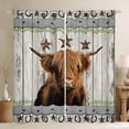 thumbnail image 1 of Homewish Highland Cattle Blackout Curtains Set of 2 (52x84 Each) for Kids Children Boys Girls,Rustic Cabin Window Curtains,Retro Vintage Curtains and Drapes,Lightweight Room Decor, 1 of 6