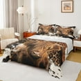 thumbnail image 1 of Homewish 4-Piece Queen Sheet Set, Highland Cow Print, Farmhouse Kids Bedding, 1 of 7