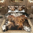 thumbnail image 1 of Homewish Highland Cow 7pcs Bedding Comforter Set for Children Teens,Animal Print Queen Bedding Sets Super Cozy,Farmhouse Animal Queen Sheet Sets,Breathable Home Decor,Reversible, 1 of 8
