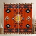 thumbnail image 1 of Homewish Hippie Aztec Female Black Out Curtains, Vintage Western Orange Triangle Curtains Pack of 2 (42x63 Each), Bohemian Mandala Theme Bedroom Curtains, Living Room Curtains Decor, 1 of 6