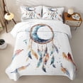 thumbnail image 1 of Homewish Hippie Dream Catcher Bed Spread Queen, Bohemian Feather Queen Coverlet Set, 3 Pieces 1 Quilt and 2 Pillowcases, 1 of 7