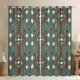 thumbnail image 1 of Homewish Hippie Green Aztec Curtains Pack of 2 (42x84 Each), Western Old Fashion Curtains Blackout, Teens Adult Women Men Bedroom Curtains, Window Curtains Home Decor, 1 of 6