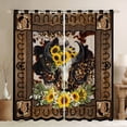 thumbnail image 1 of Homewish Hippie Sheep Skeleton Black Out Curtains, Fashion Leopard Print Curtains Pack of 2 (42x63 Each), Farmhouse Sunflower Bedroom Curtains, Blackout Curtains Decor, 1 of 6