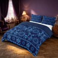 thumbnail image 1 of Homewish Hippie Sun and Moon Duvet Cover Queen, Blue Black Aztec Queen Bedding, Navy Blue Reversible 3-Piece, 1 Duvet Cover and 2 Pillowcases, 1 of 6