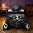 thumbnail image 1 of Homewish Hippie Tree of Life Twin Comforter Sets, Cosmos Stars Moon Sun Bedding Set, White Black, Black Reversible 2 Piece, 1 Comforter and 1 Pillowcase, 1 of 6